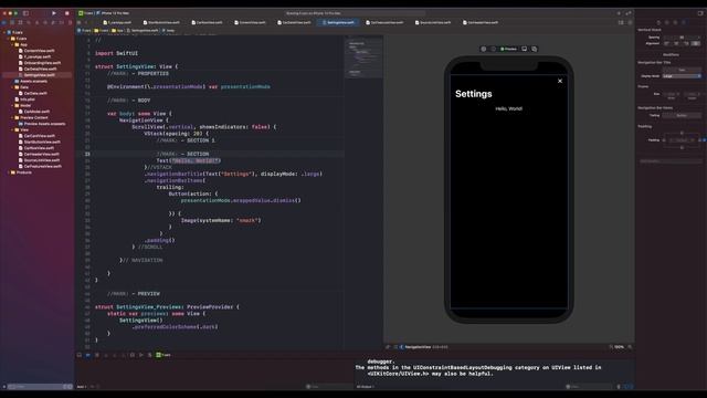 #8 Создание экрана настроек (Settings View) часть 1 #swiftuiуроки смотреть онлайн