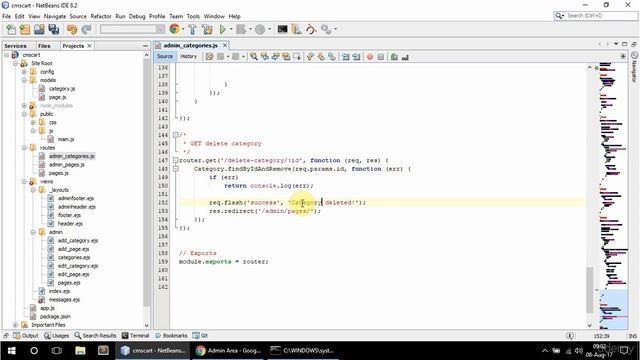 NodeJS / Express / MongoDB - Build a Shopping Cart - #23 delete category смотреть онлайн