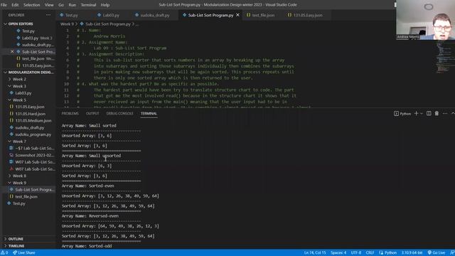 Sub-List Sort Program Demonstration - Winter 2023 - ASM смотреть онлайн
