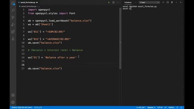 How to Automate Excel Formulas using Python. Openpyxl Tutorial #9 смотреть онлайн