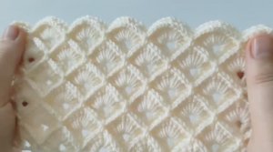 Легкий и красивый узор вязания крючком  для начинающих
