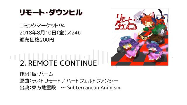 【東方ヴォーカル】リモート・ダウンヒル【C94】 смотреть онлайн