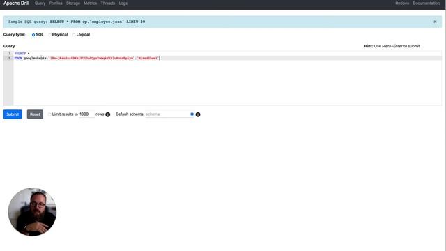 Apache Drill and Google Sheets Demo смотреть онлайн