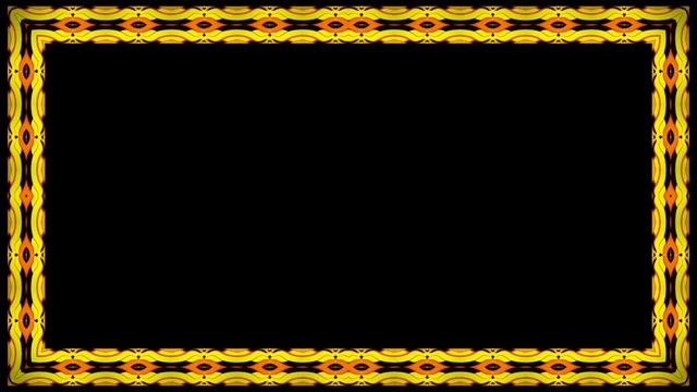 Футаж HD. Золотые узоры. Рамка -4. На черном фоне смотреть онлайн