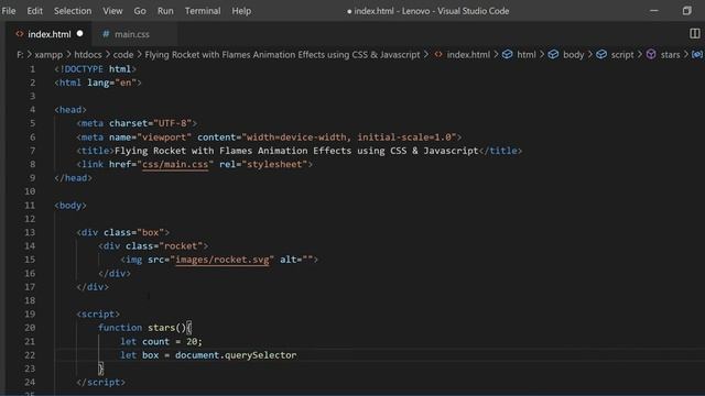 How to create Flying Rocket with Flames Animation Effects using CSS & Javascript смотреть онлайн