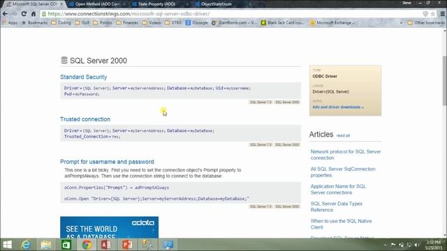 11. (Advanced Programming In Access 2013) Using ADO to Connect to SQL Server in VBA смотреть онлайн