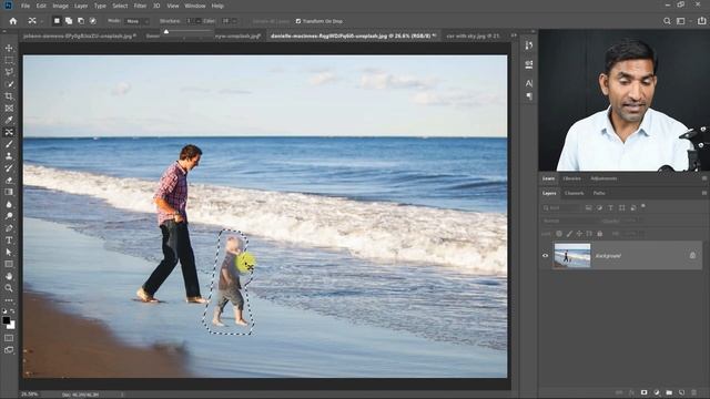 How to Use Content Aware Move Tool in Photoshop in Hindi_Urdu_10 смотреть онлайн