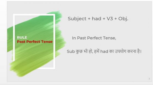 Past Perfect Tense