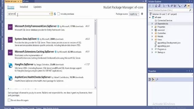 Install Entity Framework Core in asp.net core |How to use EF Core | EF Core in Urdu & Hindi | Part- смотреть онлайн