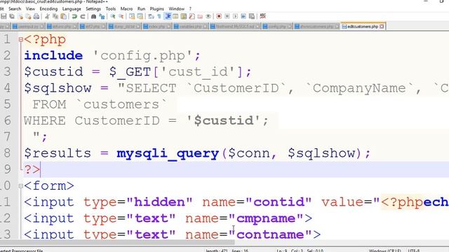 Edit and Update in PHP Using MySql Part 1 смотреть онлайн