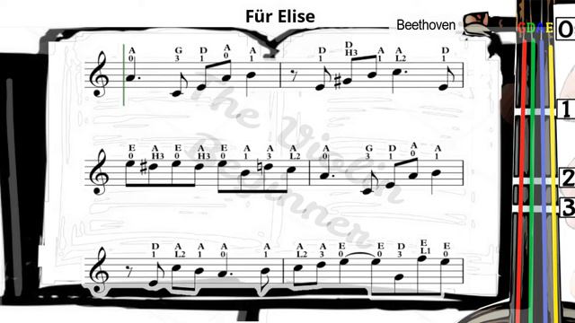 Für Elise | 給愛麗絲 | Beethoven | 貝多芬 | Violin SHEET MUSIC [With Fingerings] | 小提琴樂譜 [指法] [Level 4] смотреть онлайн