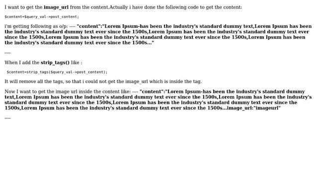 Wordpress: get image url inside the content in wordpress? смотреть онлайн