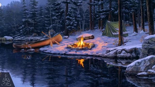 ? ENCHANTED NIGHT ~ Flute, Owl, Campfire, Frog, River ~ Relax, Sleep ~ CALM ~ ♫063 смотреть онлайн