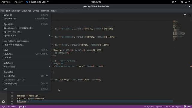 Menu Bars With tKinter - Python Tkinter GUI Tutorial смотреть онлайн