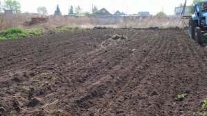 Вспашка огорода Трактором Т-40. 4K