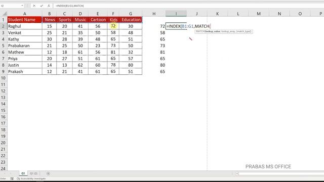 Index Match vs Xlookup Excel Formula in Tamil | Prabas MS Office смотреть онлайн
