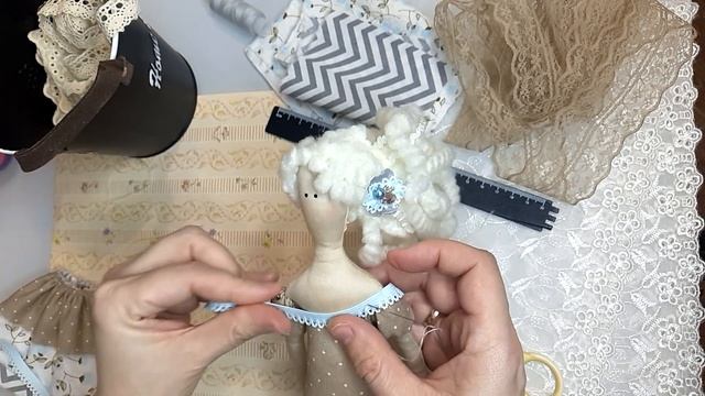 Кукла тильда. Часть 4. Юбка. Tilda doll, how to sew a skirt for Tilda. смотреть онлайн