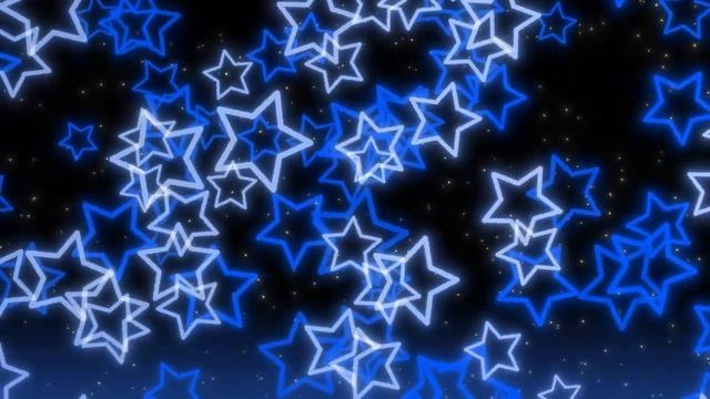 ⭐Motion Graphics Background With Soaring Blue Neon Stars⭐