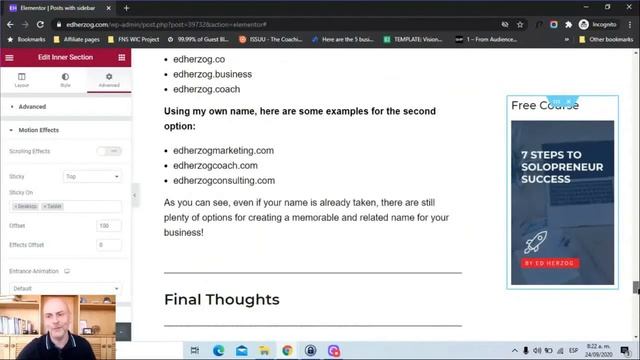 How to Create a Sticky Sidebar in Elementor [New Version - 2020] смотреть онлайн