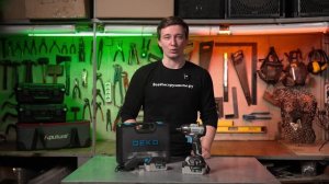 Аккумуляторный бесщеточный гайковерт DEKO DKIS, 20В, 2х4.0Ач, 400Нм, в кейсе 063-4432