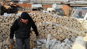 Колка берёзовых дров ч.2