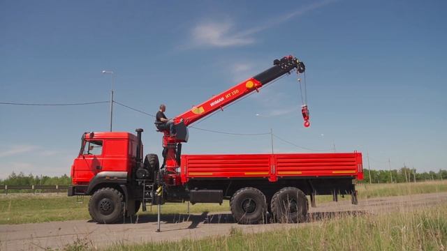 Бескапотный бортовой Урал с КМУ ИНМАН ИТ 150 смотреть онлайн