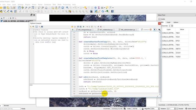 Python GIS - NDVI From Landsat Satellite Image (GDAL) смотреть онлайн