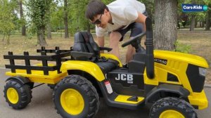 Детский трактор электромобиль JCB. Крутая спецтехника для ребенка.