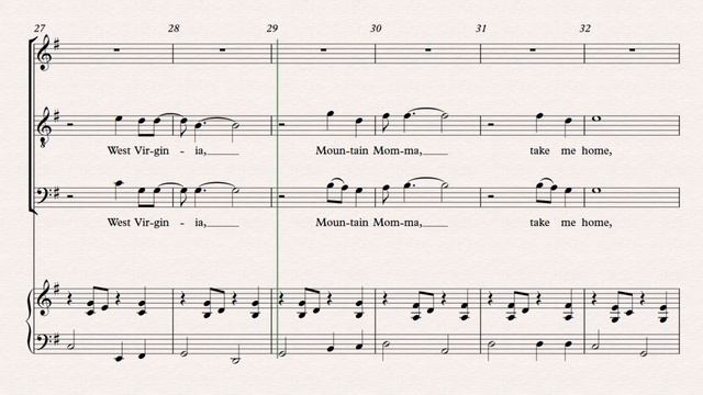 TAKE ME HOME, COUNTRY ROADS - John Denver (arr. Roger Emerson), Baritone Rehearsal Track смотреть онлайн