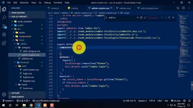 laravel vue js restfull api Bangla Tutorial | sidebar commponent making Part-16 смотреть онлайн