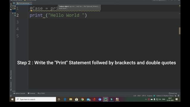 Hello World In PyCharm смотреть онлайн