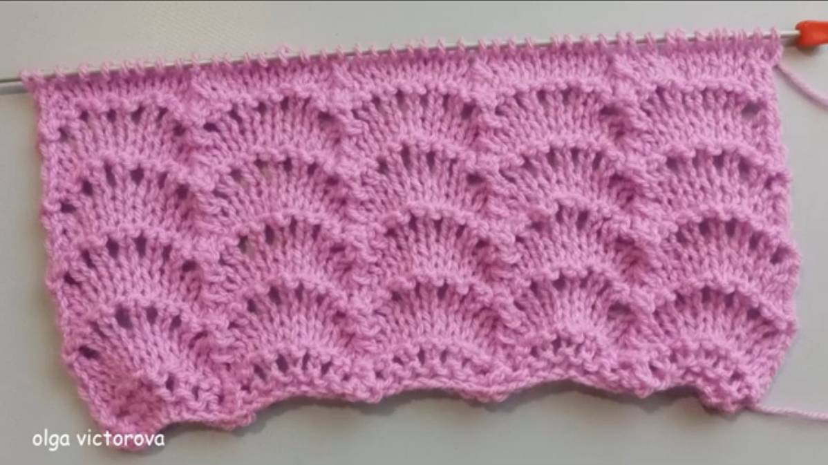 АЖУРНЫЙ ВОЛНИСТЫЙ УЗОР 272 Вязание Узоры спицами смотреть онлайн