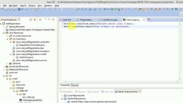 Spring MVC with Database Exception Handling - DAO Exceptions and Form Validations смотреть онлайн