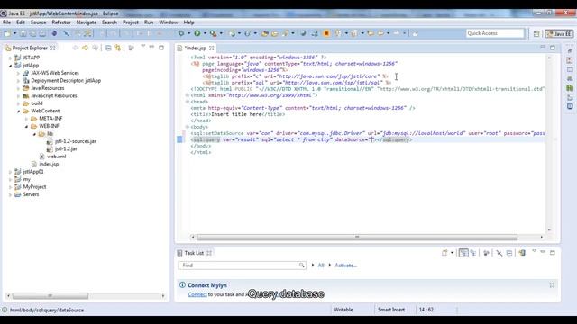 Retrieve data from mysql database using jstl tags in simple table смотреть онлайн