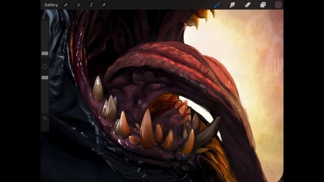 Drawing Venom on my iPad Pro - Procreate - Apple Pencil (screen recorded) смотреть онлайн
