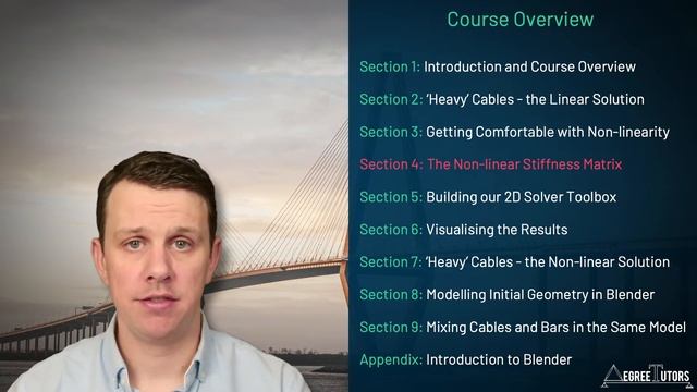 Course Overview | Non-linear finite element analysis of cable structures in Python смотреть онлайн