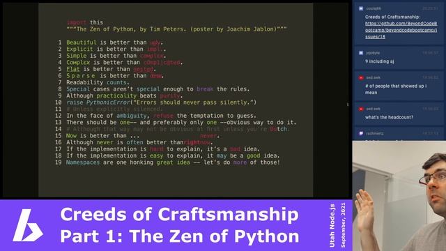 Creeds of Craftsmanship Part 1: The Zen of Python смотреть онлайн
