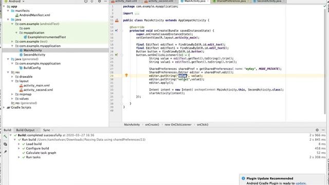 Shared Preferences between one Activity to Another Activity using Android Studio смотреть онлайн