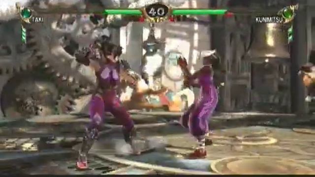 Soul Calibur 4 Match Video - Tekken's Kunimitsu VS Taki - HD смотреть онлайн