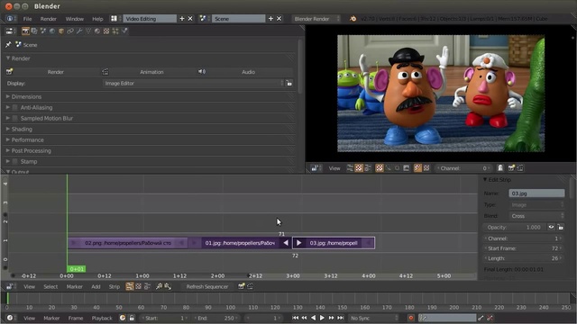 Blender. Анимация. Урок 01c - Видеомонтаж в Blender (создание аниматика)(2) смотреть онлайн