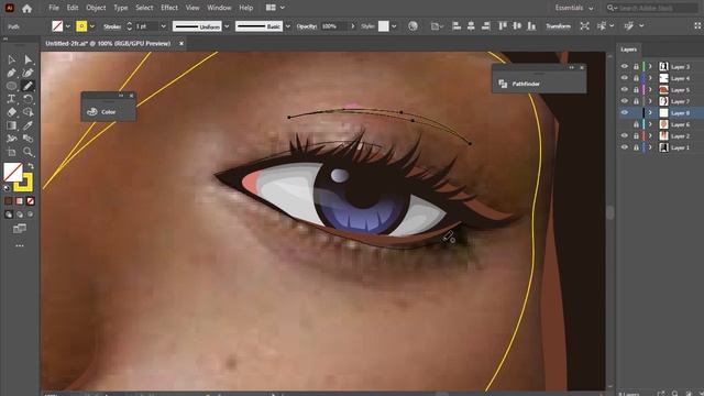 vector art before and after How to make Portrait in Adobe Illustrator смотреть онлайн
