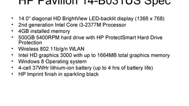 HP Pavilion 14-b031us 14-Inch Sleekbook Preview смотреть онлайн