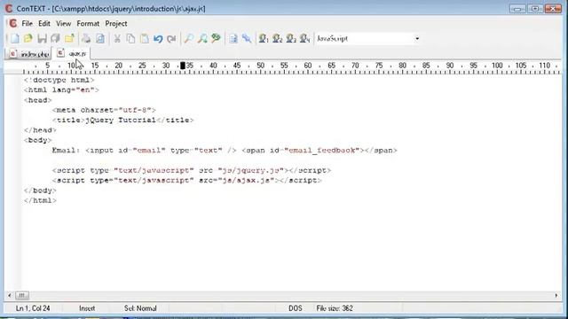 jQuery 108 Email validation смотреть онлайн