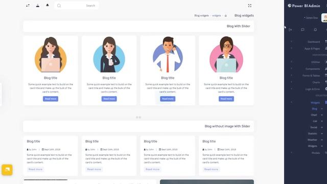 Admin Panel Dashboard by Power Bi Admin Template смотреть онлайн