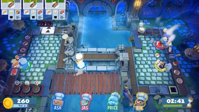 Overcooked 2: Night of the Hangry Horde - #4 - Burrito Bridge (4-Player Gameplay) смотреть онлайн