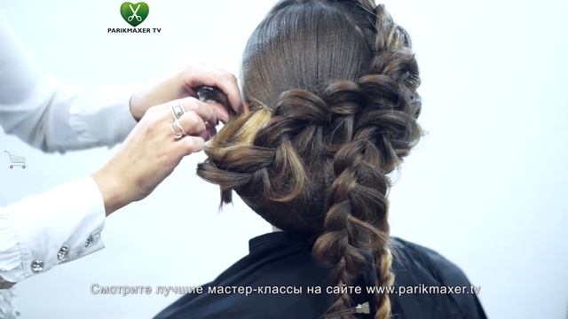 Коктейльная причёска на основе плетения ★★★★★ Людмила Цырулик. Парикмахер тв. смотреть онлайн
