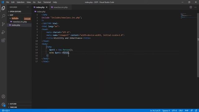 OBJECT ORIENTED PROGRAMMING IN PHP -003- Visibility and Inheritance (Private, Protected and Public смотреть онлайн
