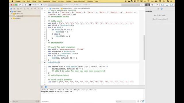 Swift Programming - Count Elements in Strings, Arrays, and Dictionaries смотреть онлайн