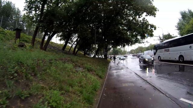 Верхние Котлы | Verkhnie Kotly Station Near Road On Moskva With Rainy Weather In Russia