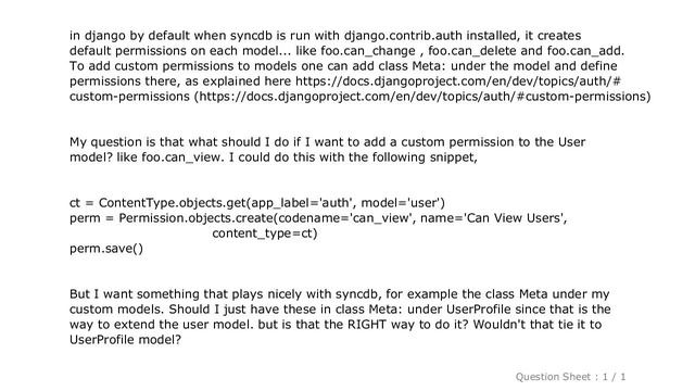 Django : How to add custom permission to the User model in django? смотреть онлайн